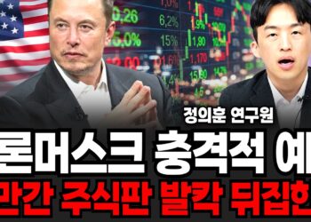 일론 머스크 주식 예언: 조만간 발칵 뒤집힐 시장의 미래 (정의훈 연구원 심층 분석)